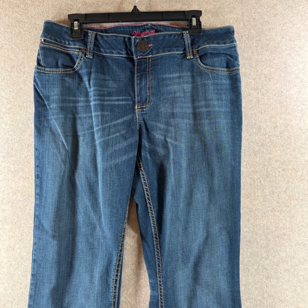 Wrangler Bootcut Jeans 13/14 x 34 Blue Embroidered Pockets 10MWZMT 10MWAMT - Picture 1 of 9